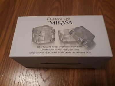 Celebrations By Mikasa Set of Two Trinket Boxes. Holiday/Gift Boxes. By Avon