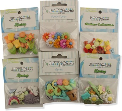 Buttons Galore Spring Button Theme Packs-Set of 6