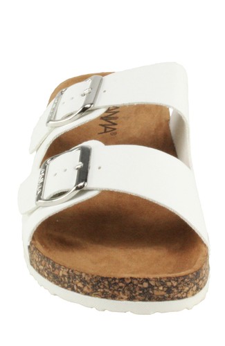 Sandalias planas para mujer ANNA Glory-100 con doble correa puntera abierta - Imagen 18 de 21