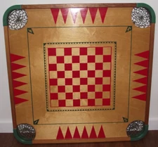 Vtg Merdel #100 Family board game ONLY & copy of rules Carrom Checkers Billiard