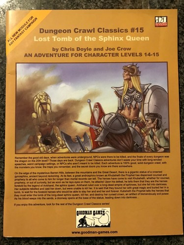 ✰SHIPS FREE ✰ Dungeon Crawl Classics DCC # 15 ✰ LOST TOMB of the SPHINX QUEEN ✰ - Picture 1 of 4