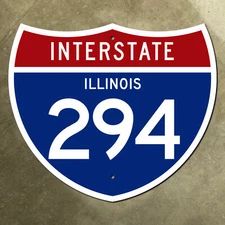 Illinois Chicago interstate route 294 highway marker road sign Tri-State 13x11