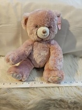 FAO Schwarz Muted Pink Sparkle Stuffed Plush Bear With Tag