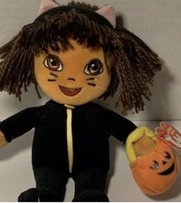 Ty Beanie Babies Dora Halloween Cat Costume Trick Or Treat Pumpkin Plush Toy