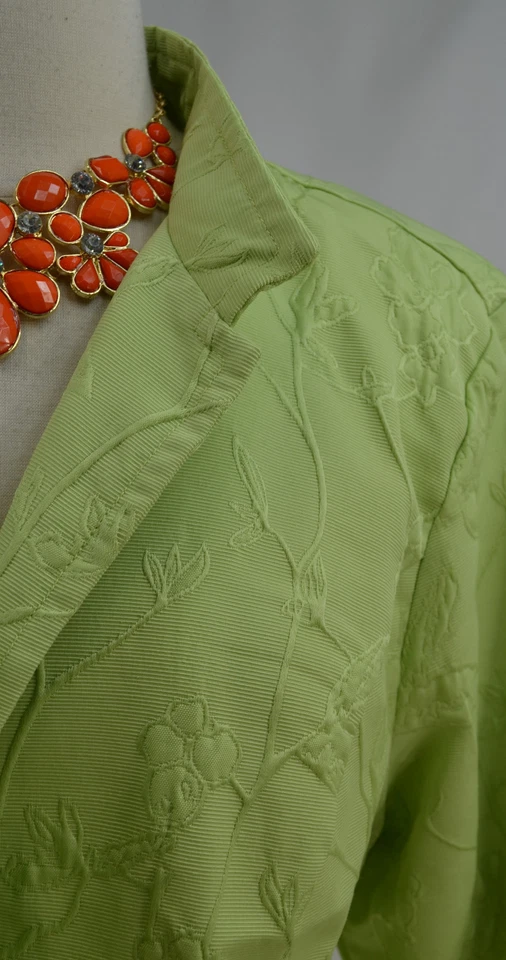 CJ C J Banks Chaqueta Blazer Luz Boucle Frente Abierto Abrigo Top 3/4 SLV Lima Talla 1X Foto 3 de 4