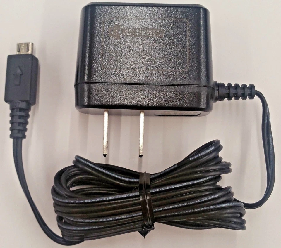 LOTE ATACADO DE 10 CARREGADORES DE VIAGEM ORIGINAIS DO FABRICANTE KYOCERA TXTVL10148 (V8/V9) - Imagem 2 de 4