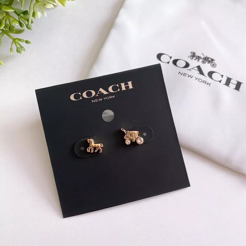 NWT Coach Horse And Carriage Stud Earrings