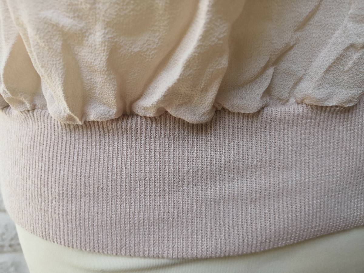 Haut Manches Courtes & Boléro Rose En Soie Cachemire Armand Ventilo - Taille L - Occasion Très Bon état