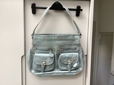 Marta Ponti shoulder bag pale duck egg blue leather