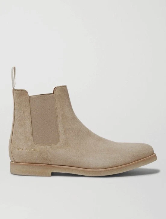 Besætte nødvendig del $525 Common Projects Made in Italy Light Beige Suede Chelsea Boots 43 10 |  eBay