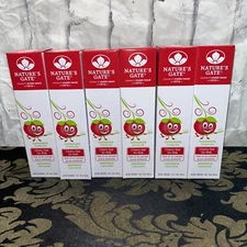 6 Packs, Nature’s Gate Toothpaste Gel, 5 Ounce - Cherry Gel for Kids