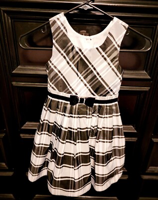 JONA MICHELLE GIRLS Black and White Holiday Party Dress Size 5 EUC | eBay