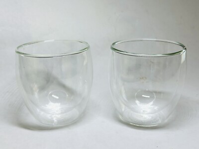 BODUM Set of 2 Double-Wall Insulated Stemless Wine Glasses Tumblers 8 oz
