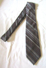 Vintage Wembley Gray Burgundy Striped Neck Tie