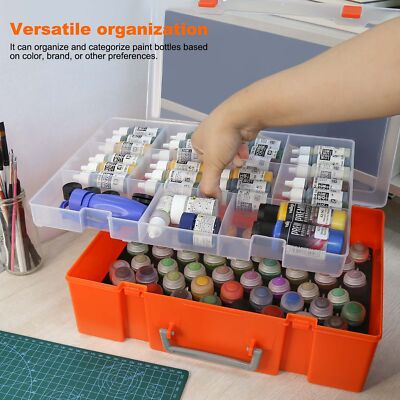 Evemodel Model Paint Pigment Bottle Storage Suitcase Dual-layer Portable