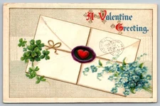 1912  Valentine's Day  Greetings  Postcard