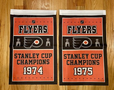Philadelphia Flyers NHL Stanley Cup Champions 2 Banners/Flags 18.5'' x 11.5''