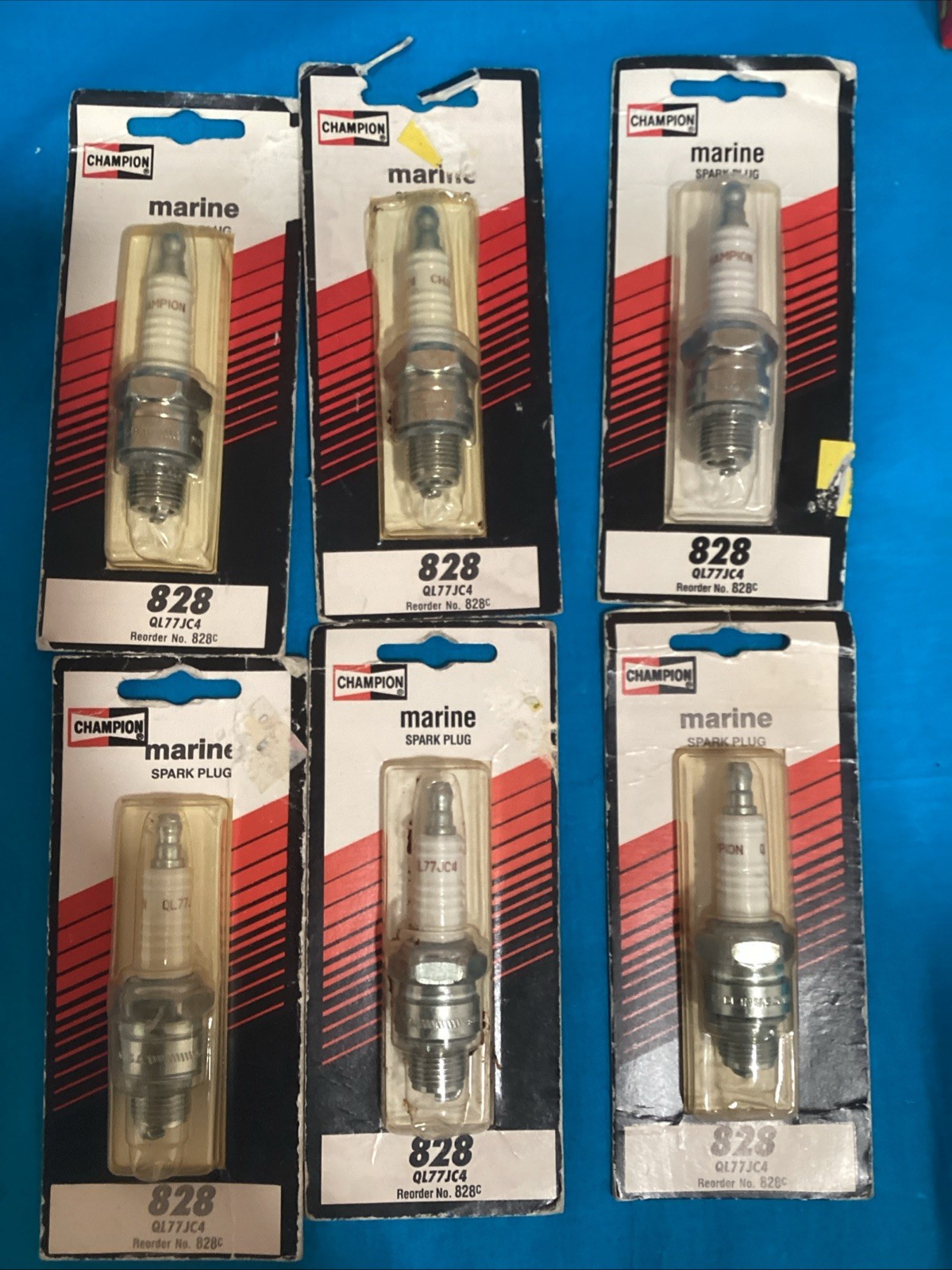 CHAMPION MARINE SPARK PLUGS 828 6 Pk