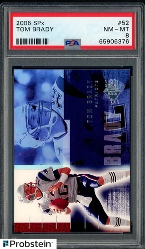 2006 Spx #52 Tom Brady New England Patriots PSA 8 NM-MT
