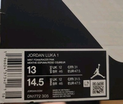 Men's Size 13 Jordan Luka 1 Mint Foam Racer Pink Purple DN1772-305
