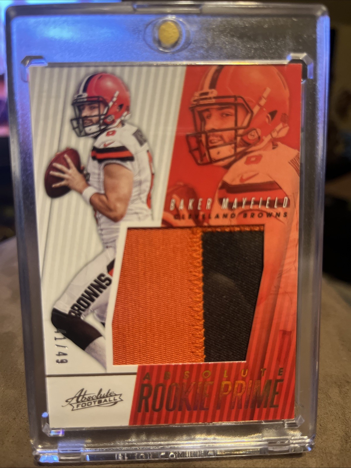 Baker Mayfield Panini Absolute Absolute Rookie Prime #ARPBM Patch