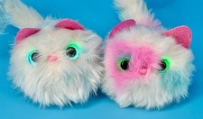 Pomsies Interactive Cats Snowball Patches Plush Light Up Eyes Purrs Posable Tail