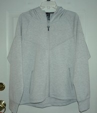 SPYDER ACTIVE HOODIE SWEATSHIRT FULL ZIP POCKETS GRAY SP8007 WOMENS M/L 12