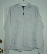 SPYDER ACTIVE HOODIE SWEATSHIRT FULL ZIP POCKETS GRAY SP8007 WOMENS M/L (12)