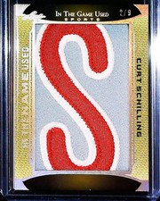 2024 Leaf In The Game Used Curt Schilling In The Name Used Gold Letter S #/9