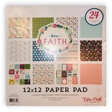 Echo Park Paper Pad Have Faith 24 single sided 12 designs
