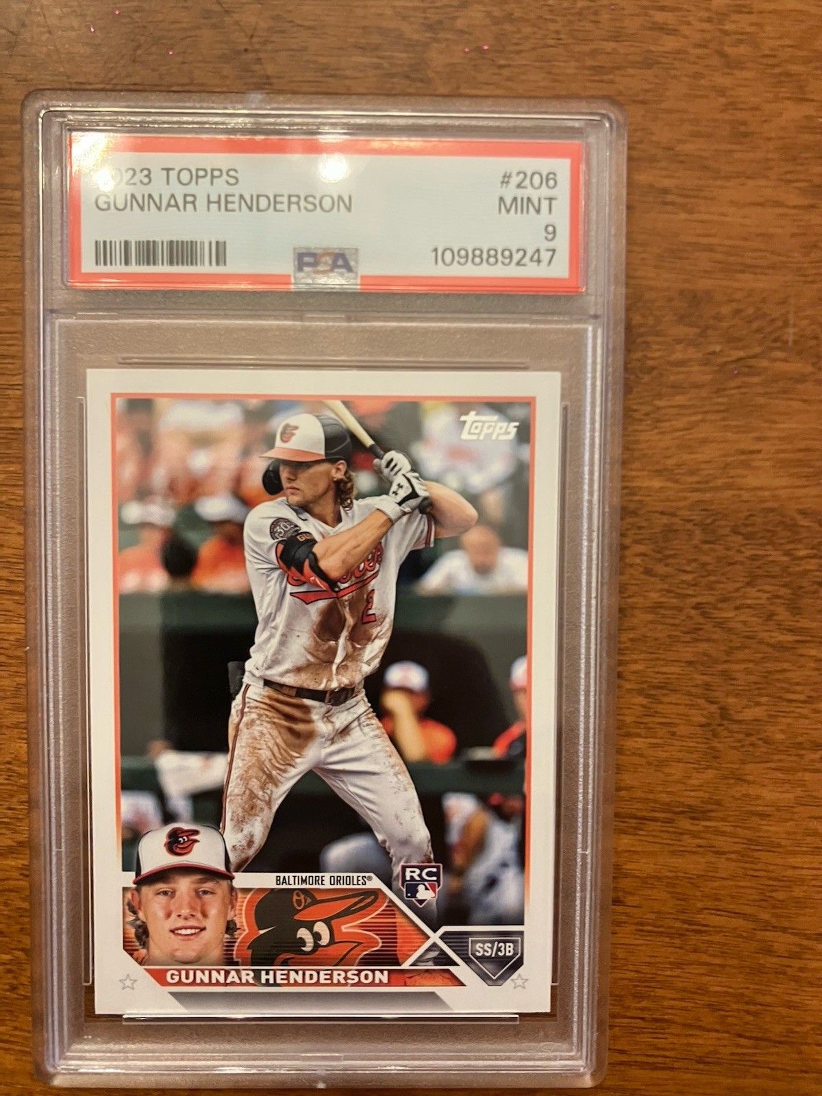 2023 Topps Series 1 - Gunnar Henderson #206 (RC) PSA Rated Mint 9 #109889247 view 5