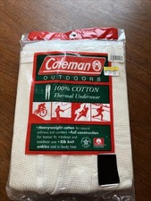 VTG Coleman NOS Thermal Underwear PANTS Mens L WAFFLE KNIT 50/50 Cotton Poly USA