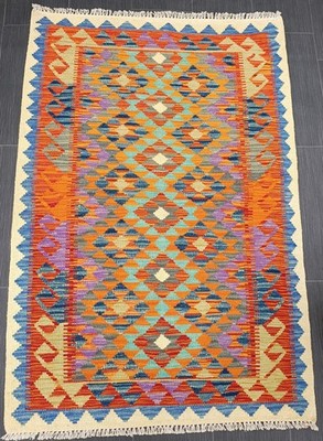 Afghan/Türkischer Kelim Teppich, Flachgewebeteppich, Handgewebter Wollteppich, Größe 149x98 CM
