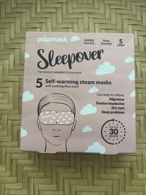 POPMASK Sleepover Rose Scented Self-Warming Steam Mask (5 Pack) New SEALED