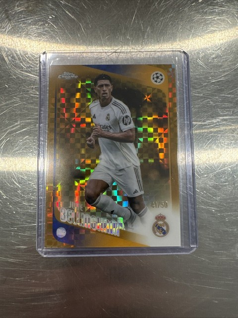 2025 topps Chrome Soccer- Jude Bellingham Gold X-Fractor /50 #64
