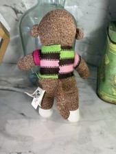 Dan Dee Sock Monkey with Sweater Stuffed Animal Plush Toy 9 1/2 Inches