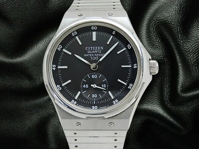 Citizen Shalex PW 2040-204336 K 100M SS Black Dial 38mm Quartz Men's watch