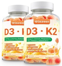 Vitamin D3 K2 Gummies, Vitamin D3 10000 IU & K2 (MK-7) 200 mcg - D3 K2 Supple...