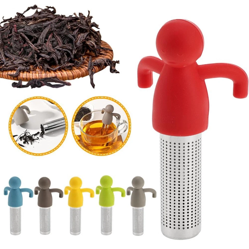 Máquina de té de silicona, colador de té humanoide creativo, colador de té doméstico ~- Foto 3 de 4