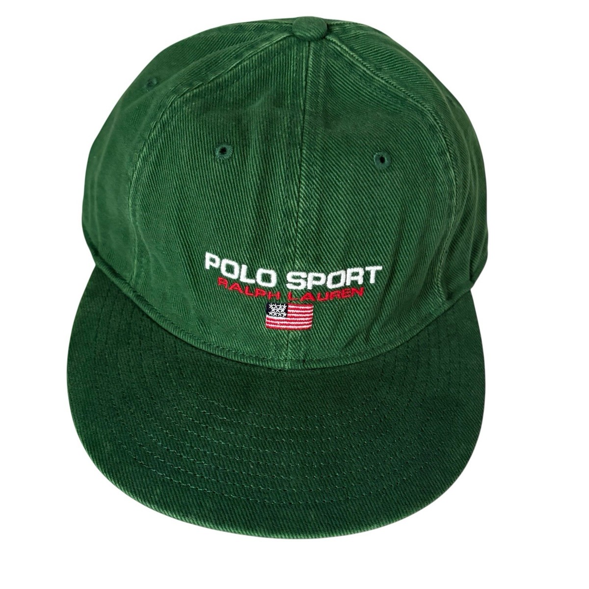 USA製 つば裏緑　グリーン　国旗　polo キャップ Polo Ralph Lauren Men's Baseball Cap Hat Green Polo Sport American
