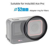 For Insta360 Ace Pro 52MM Filter Adapter Ring Aluminum Alloy Lens Frame UV Cover