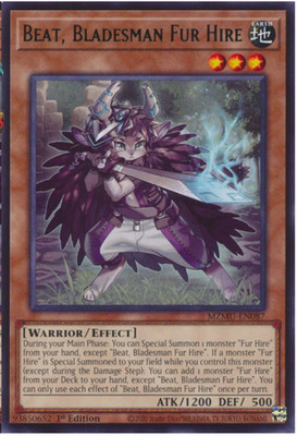 Beat, Bladesman Fur Hire MZMU-EN087 - Rare - 1'st Edition - NM/M