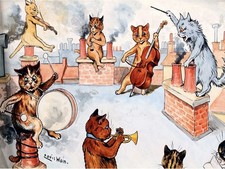 Cat orchestra Accent Tile Mural Kitchen Bathroom Wall 8 10 photo print