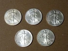Mixed Years American Silver Eagles 1oz 0.999 Fine Silver Lot Of 5