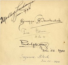 1929 NOBEL PRIZE NOVELIST Thomas Mann & notables autographs, signed album page