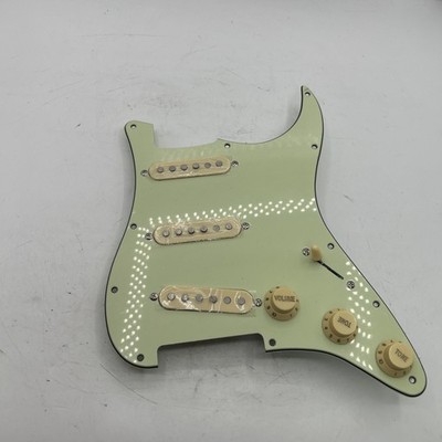 SSS Lime green Pickguard Strat Loaded 5 Way Switch See Pics