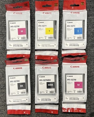 5er Set original Canon Tinten pfi-107 mbk c m y bk OVP Rechnung