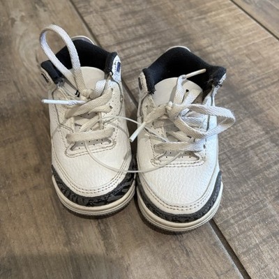 Nike Air Jordan 3 Retro TD 'White Cement Reimagined' Toddler Sz 4C 