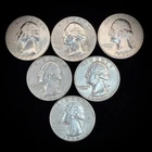90% Silver $1.50 FV - Washington Quarter Circulated Pre-1965 US Coin - 22-30