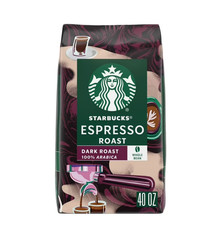 Starbucks Whole Bean Coffee, Espresso Roast Dark (40 oz.) Great Price 12.80 per pound